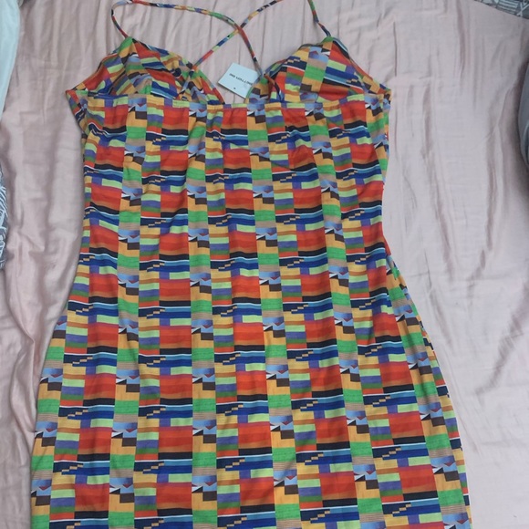 NWT Multicolored Mini Dress - Picture 2 of 2
